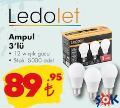 LEDOLET AMPUL 3'LÜ